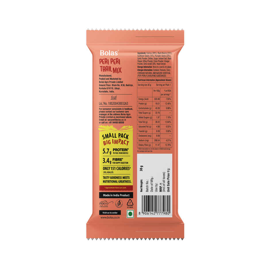 Bolas Peri Peri Trail Mix | Dry Fruit Mix