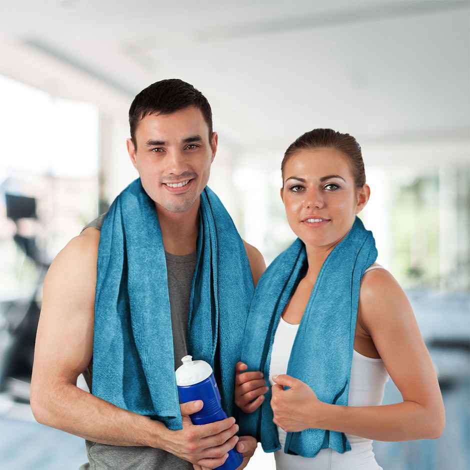 Sassoon Microfiber Gym-Sports Towel | Teal | 40 x 60 cm