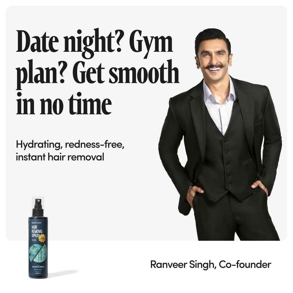 Bold Care Hair Removal Spray With Aloe Vera & Lemon Extract (200g) & Bold Care Aqua Rush Intimate Wash For Men With Tea Tree Oil And Aloe Vera Extract (120ml) Combo