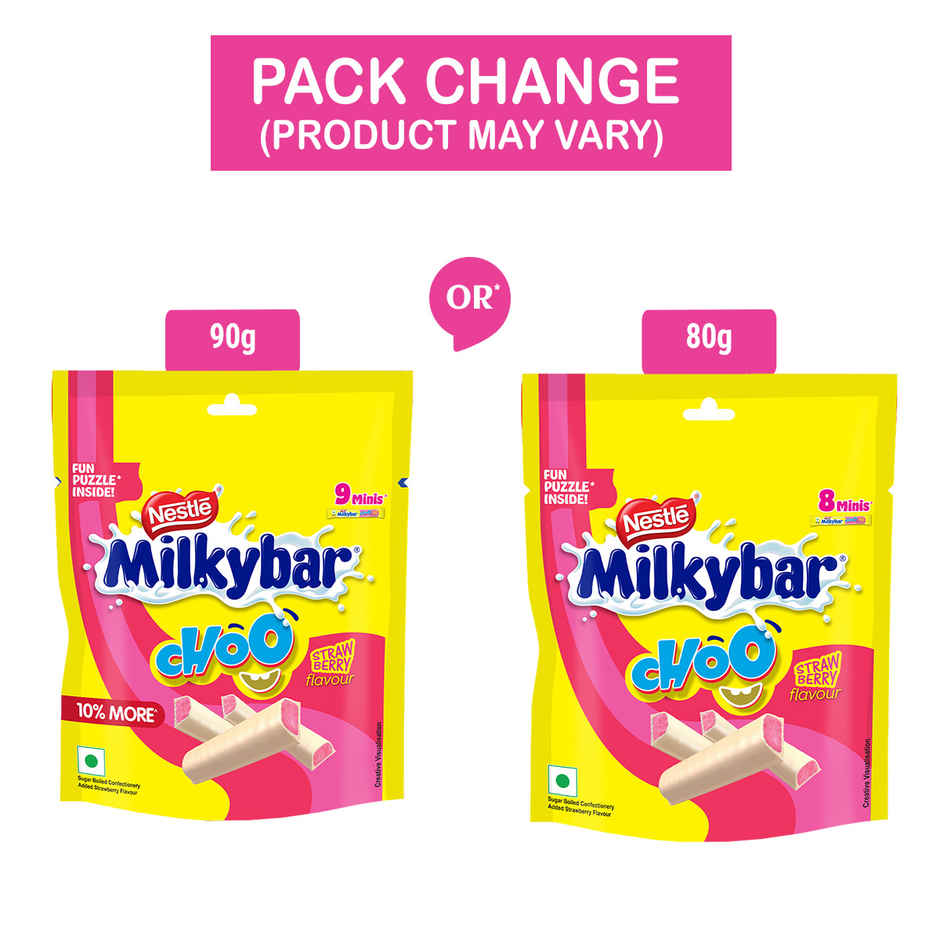 Nestle Milkybar Choo Strawberry Sharebag Chocolate