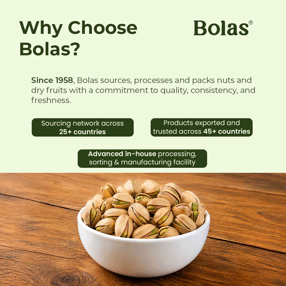 Bolas Pistachios Dry Roasted and Salted