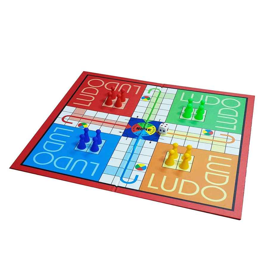 Ekta 4 In 1 Family Strategy Board Game Tambola Chess Ludo And Snakes & Ladders Family Game