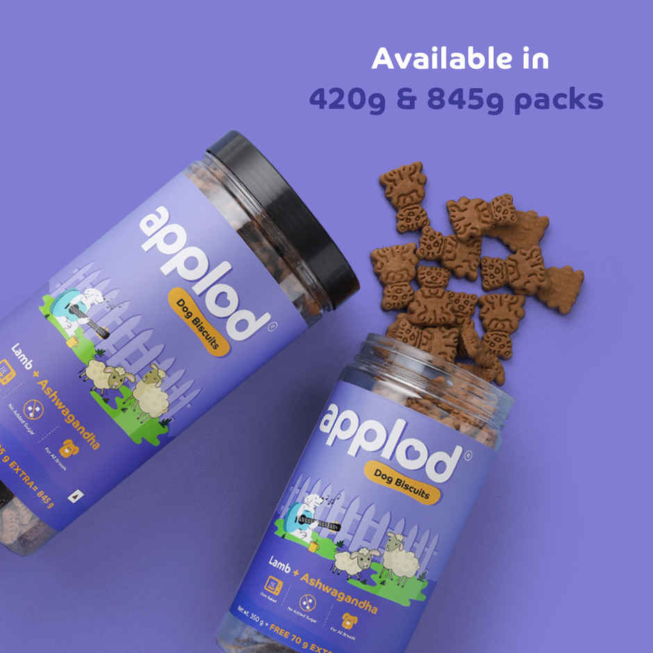 Applod Real Lamb & Ashwagandha Dog Biscuit | For Puppy & Adult Dogs | Best Training Dog Treat