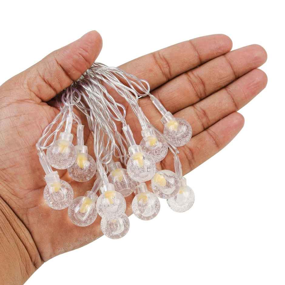 Lexton Fairy 14 Crystal BubbleBall LED StringLight IcicleLights 14LED 4mt Pack-1 WarmWhite