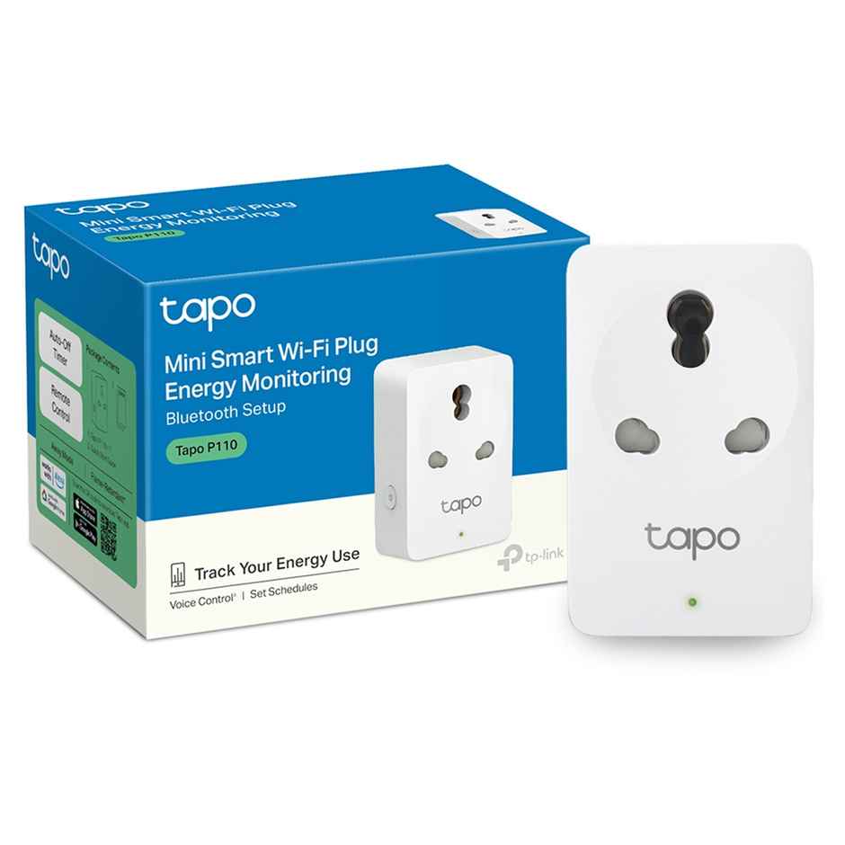 TP-Link Tapo P110 16A Mini Smart Wi-Fi Plug, Energy Monitoring,Compatible with Alexa, Google Home