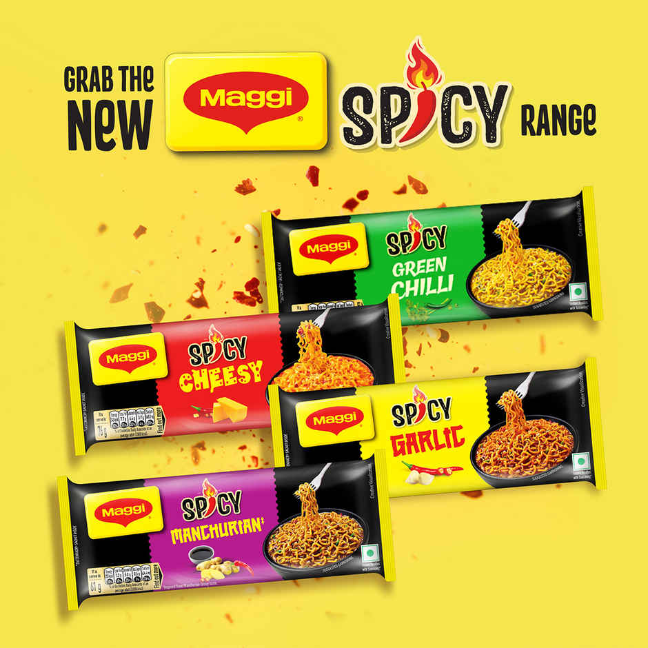 MAGGI Spicy Garlic Noodles, Instant & Easy Snack