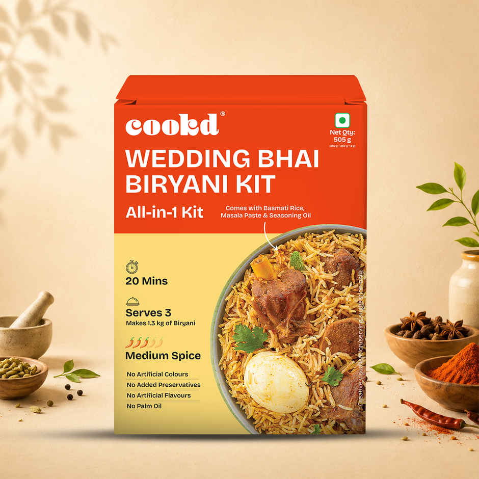 Cookd Wedding Bhai Biryani Kit - Ready to Cook | Long Grain