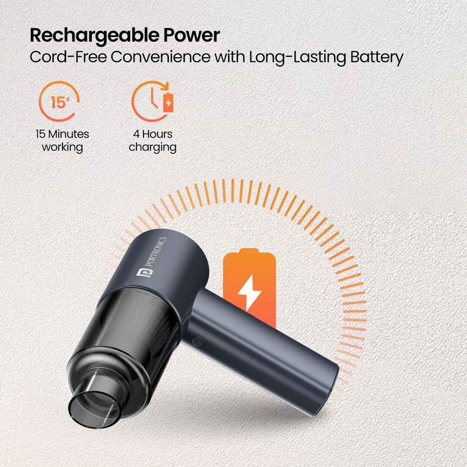 Portronics Mopcop Pro 2-In-1 Vacuum Cleaner & Air Blower