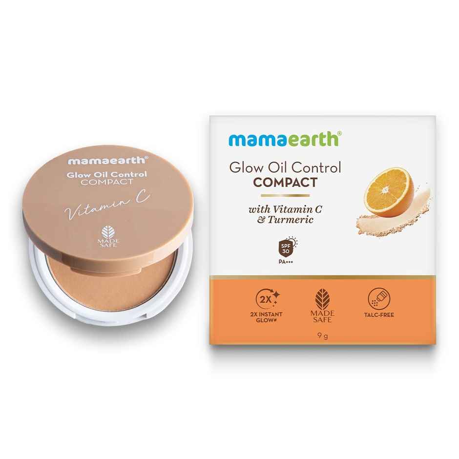Mamaearth Compact Powder - Nude Glow | SPF 30 Sun Protection Combo