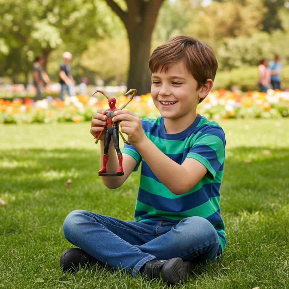 Striders Licensed Marvel Iron Spiderman Mini Action Figure Superhero Toy | 4 inch