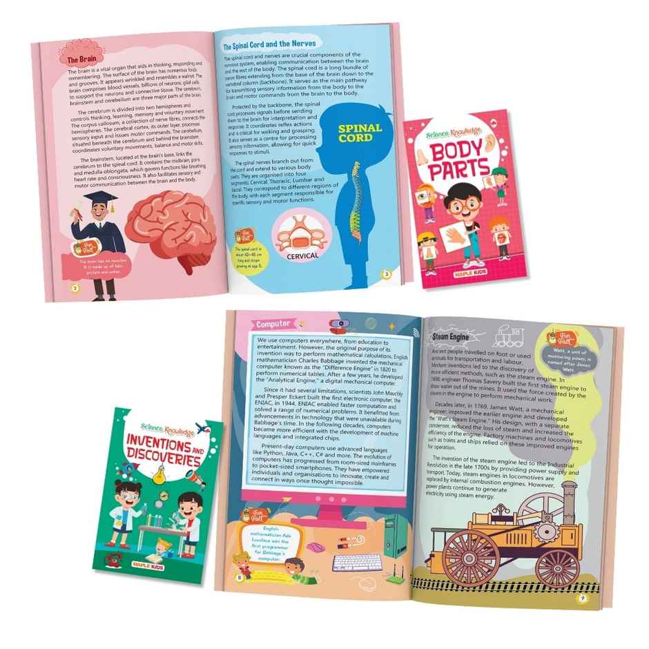 Science Books For Kids - Set Of 5 Illustrated Books | Geography | Solar System | Nature