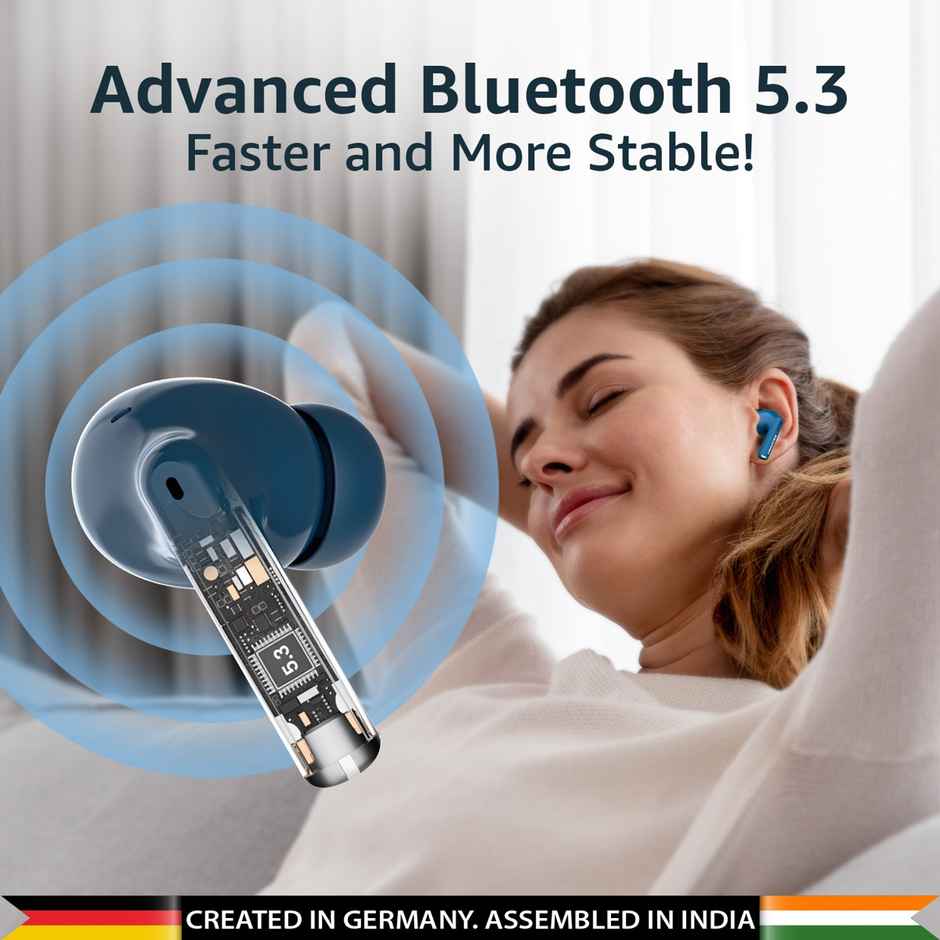 Blaupunkt Btw09 Air Truly Wireless Bt Earbuds, Hd Sound, Low Latency,30H Playtime,(Blue)