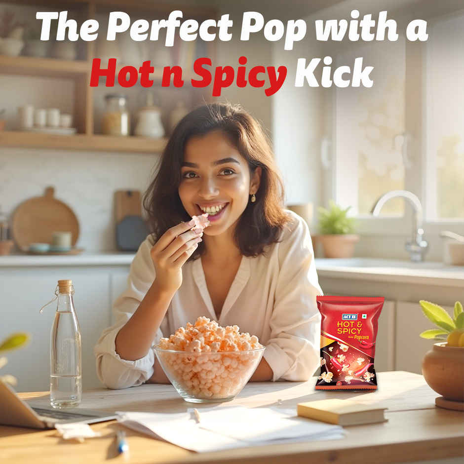 ACT II Ready To Eat Popcorn | Hot & Spicy Flavour| On-the-go Snacks