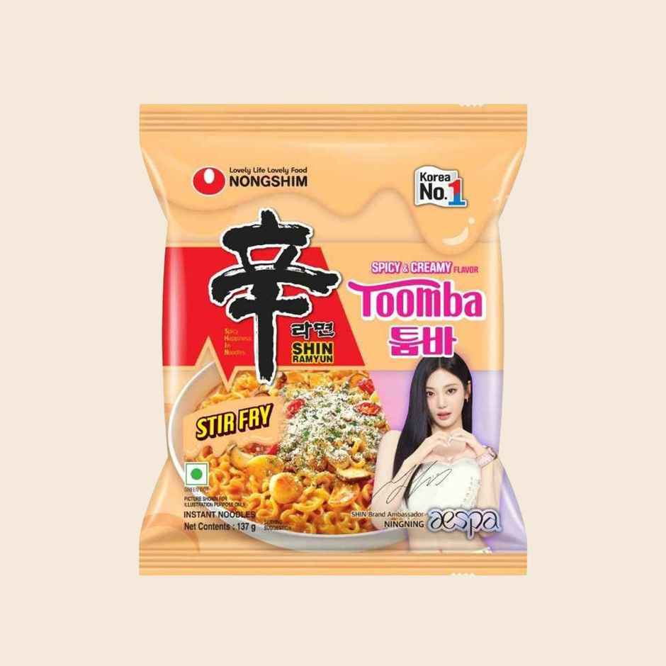 Nongshim Shin Ramyun Stir Fry Toomba - Spicy And Creamy Flavour