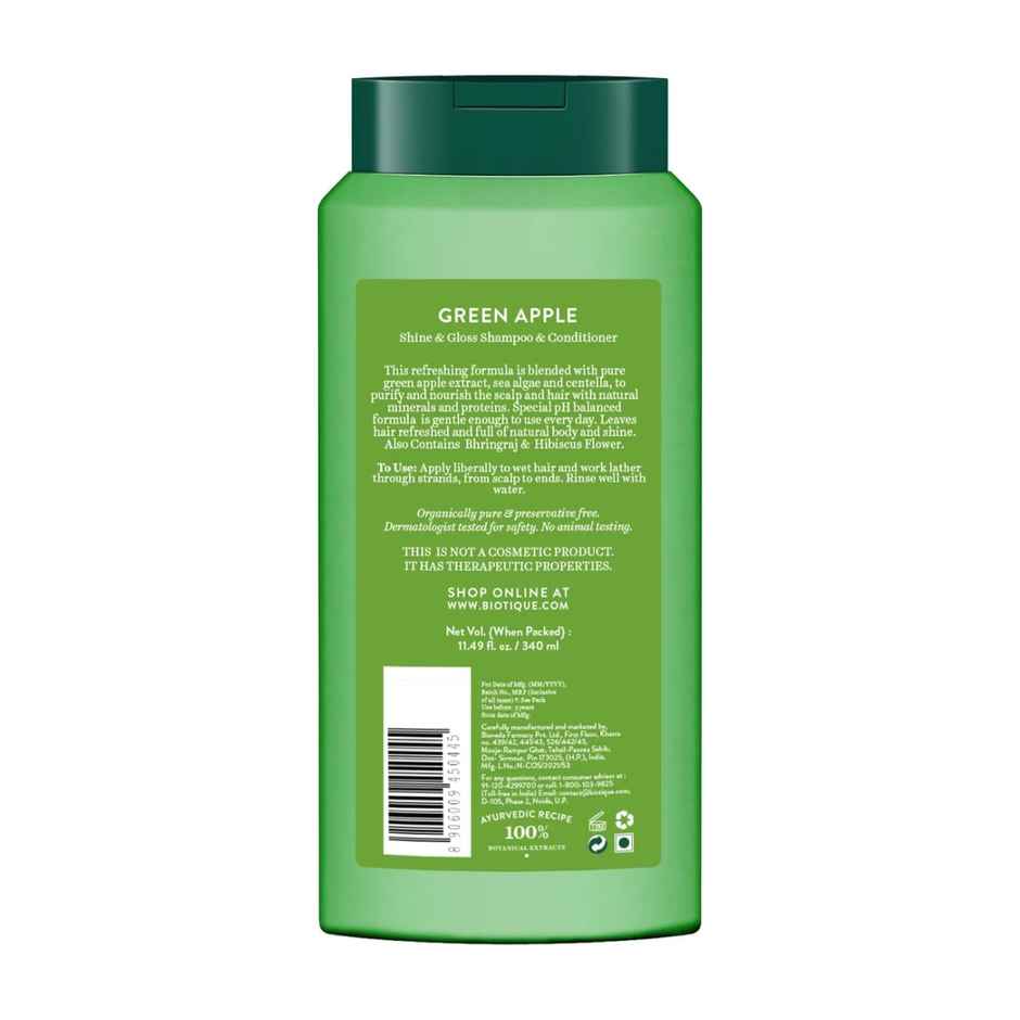 Biotique Green Apple Shine & Gloss Shampoo With Conditioner