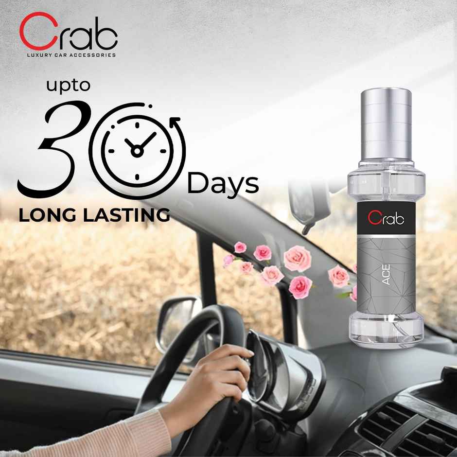 Crab Premium Ace Fragrance Spray | Long-Lasting Car Perfume Freshener for Home, Office & Vehicles