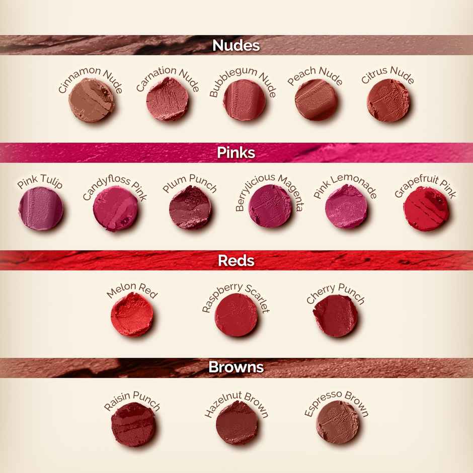 Mamaearth Moisture Matte Longstay Lipstick With Avocado Oil & Vitamin E - Bubblegum Nude