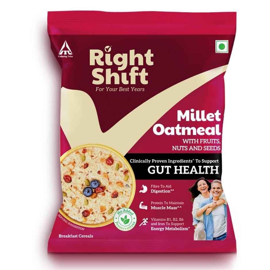 Right Shift Millet Oatmeal | High Protein & Fibre, No preservative | Sweetened with Jaggery