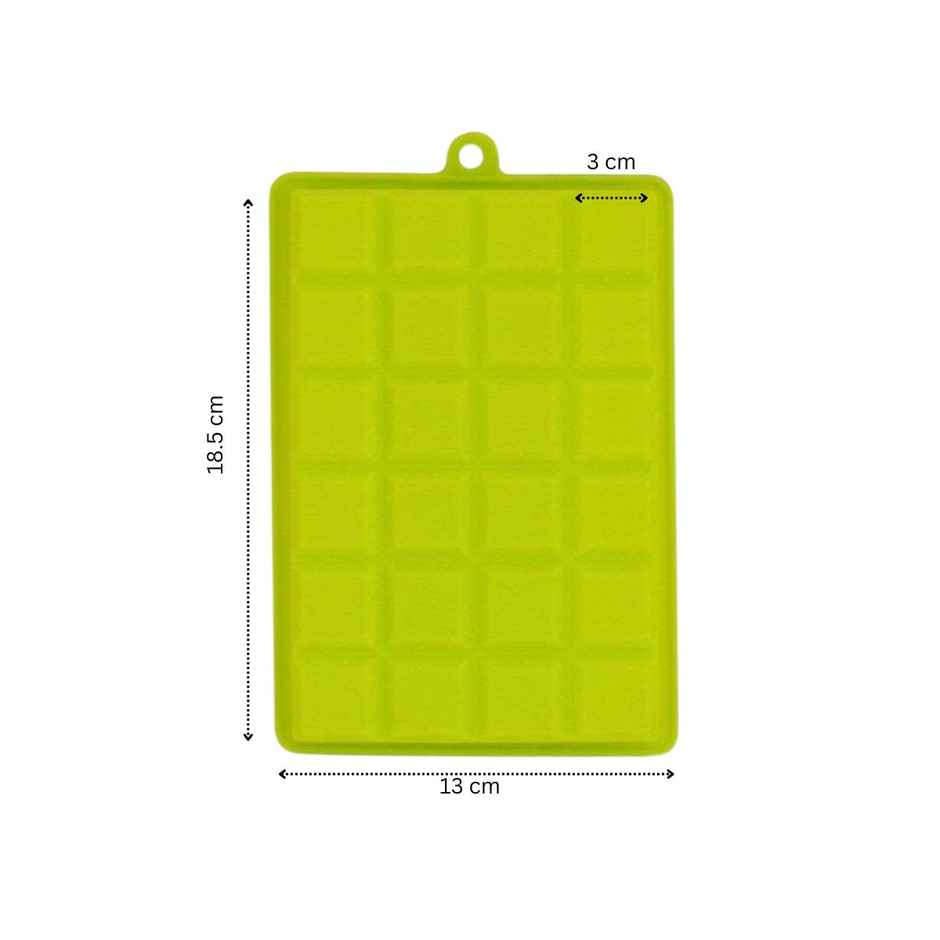 Clazkit Silicone Ice Cube Trays 2 Pack - 24 Cavity Per Ice Tray [Multicolor]