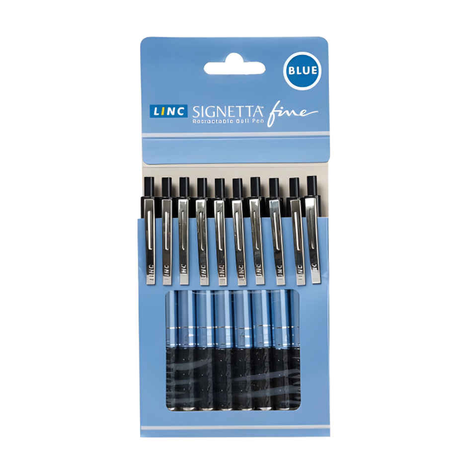Linc Signetta Ball Pens, 0.7 mm Tip, Blue Ink