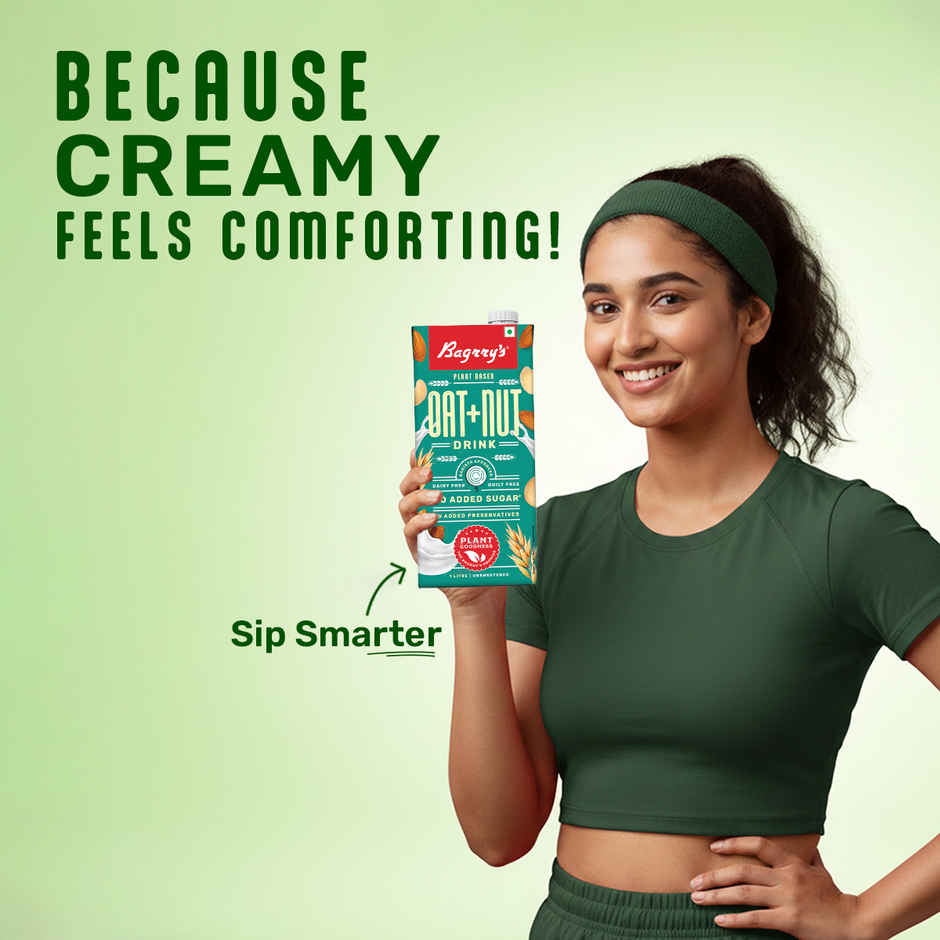 Bagrry's Oats And Nut Drink Vegan No Added Sugar