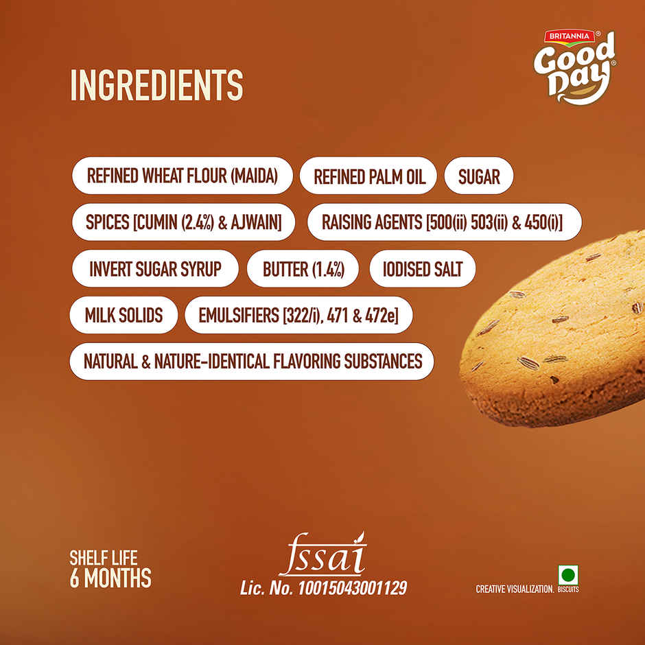 Britannia Good Day Butter Jeera Cookies | Trans Fat-free