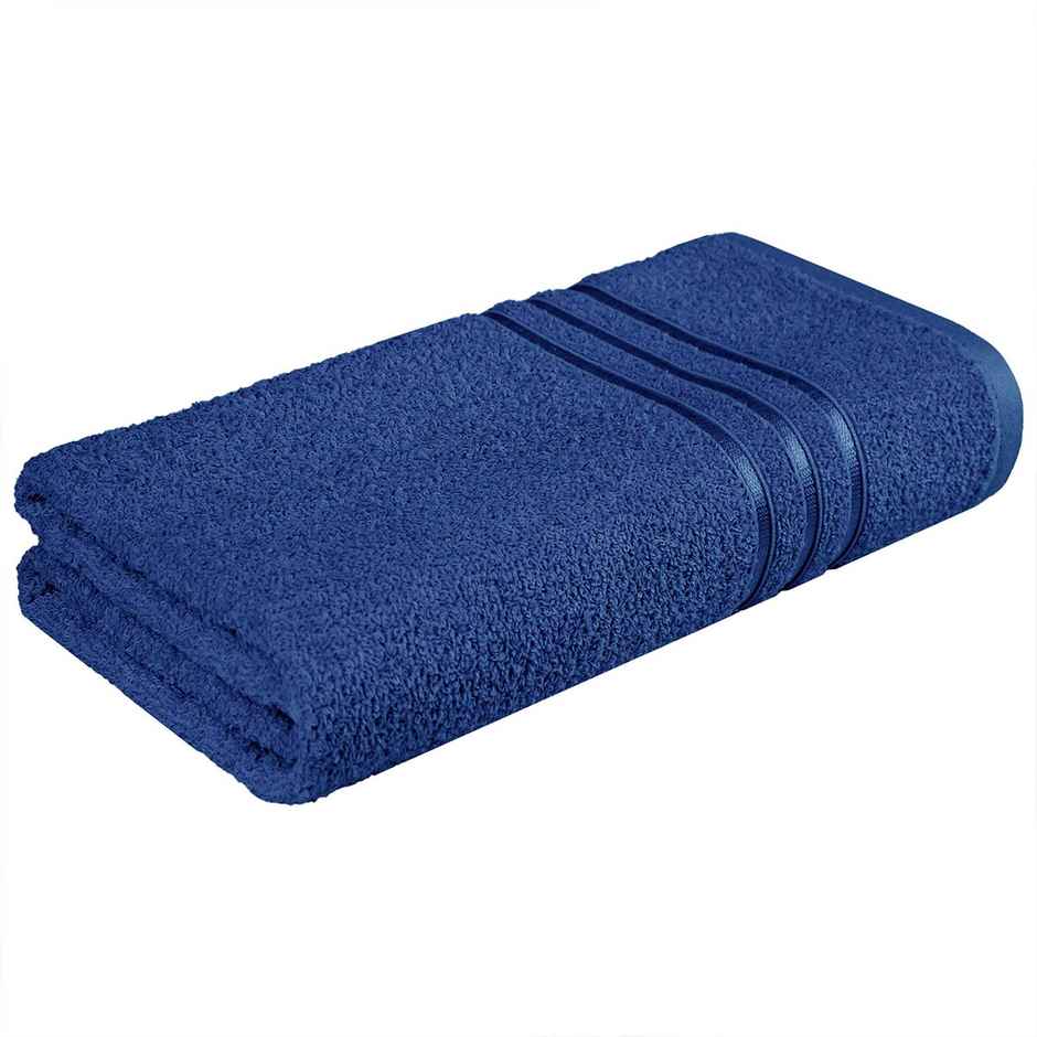 Home Elegance by myTrident Comfort Living Cotton Bath Towel | 70cm x 140cm | 400 GSM | Navy Blue