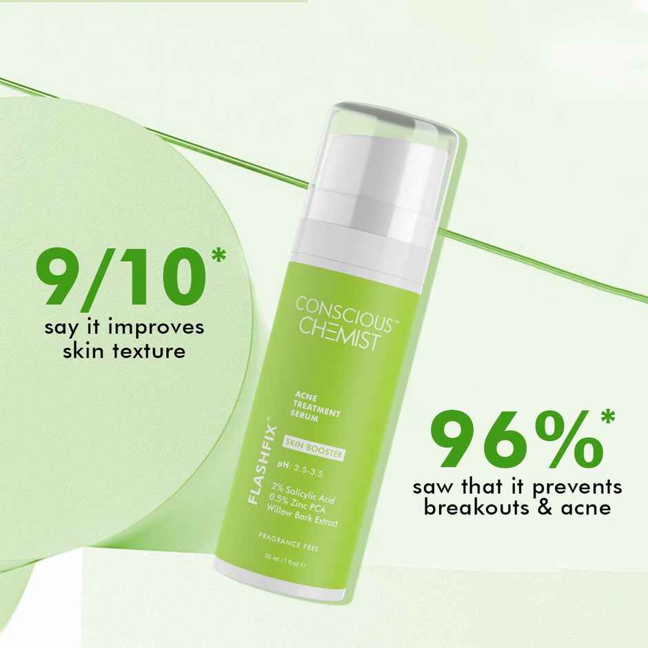 Conscious Chemist 2% Salicylic Acid Acne Treatment Serum For Acne, Blackheads & Open Pores