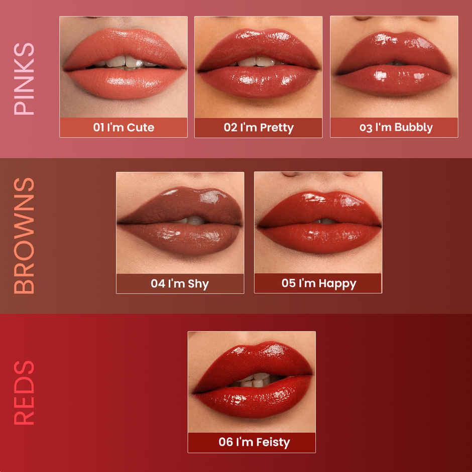 Staze Gloss Lock 2-in-1 Liquid Lipstick + Clear Gloss | Transferproof  | 05 Im Happy | 7g