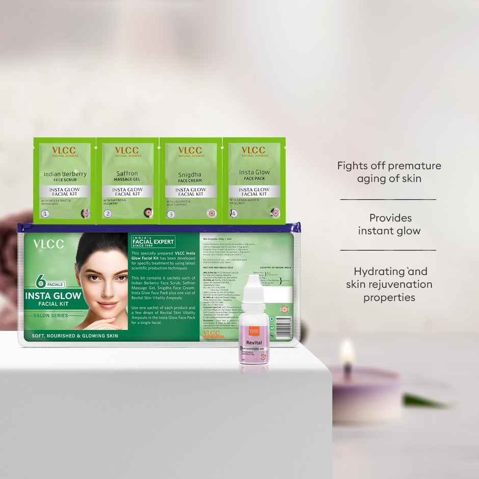 VLCC Salon Series Insta Glow Facial Kit ( 6 Facials )