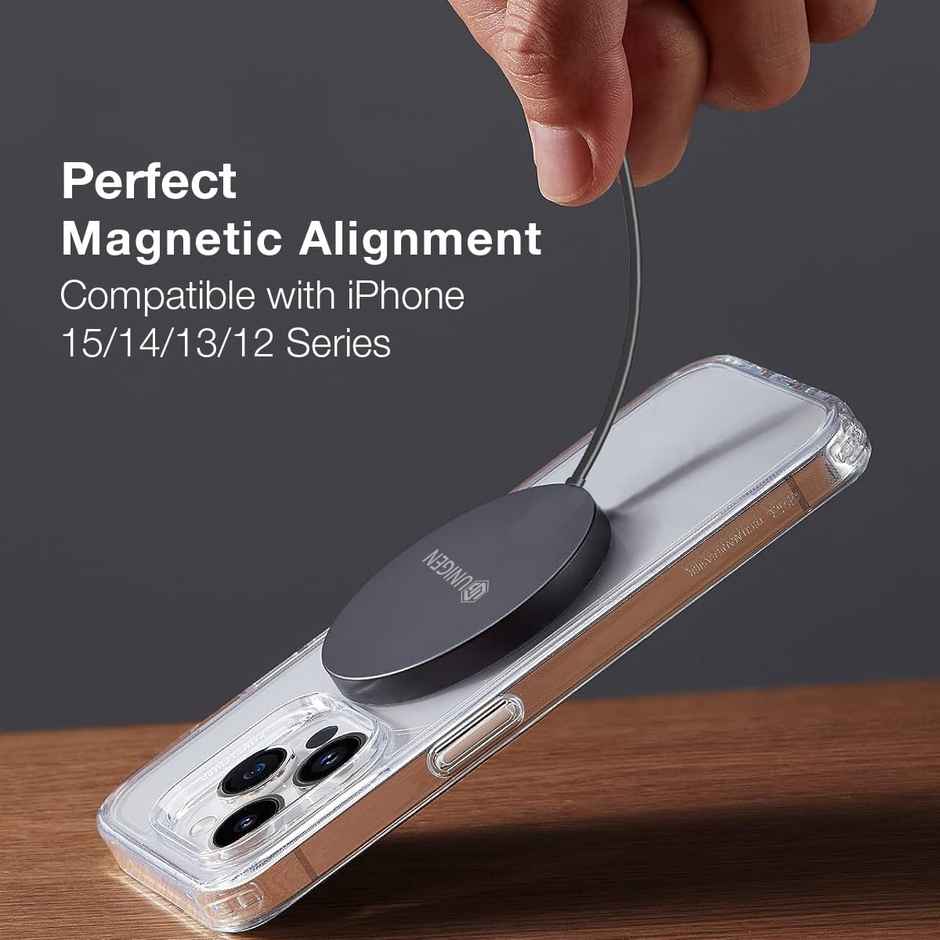 Unigen Magtec 100 Magnetic Wireless Charger | Magsafe 15W Fast Charging - Black