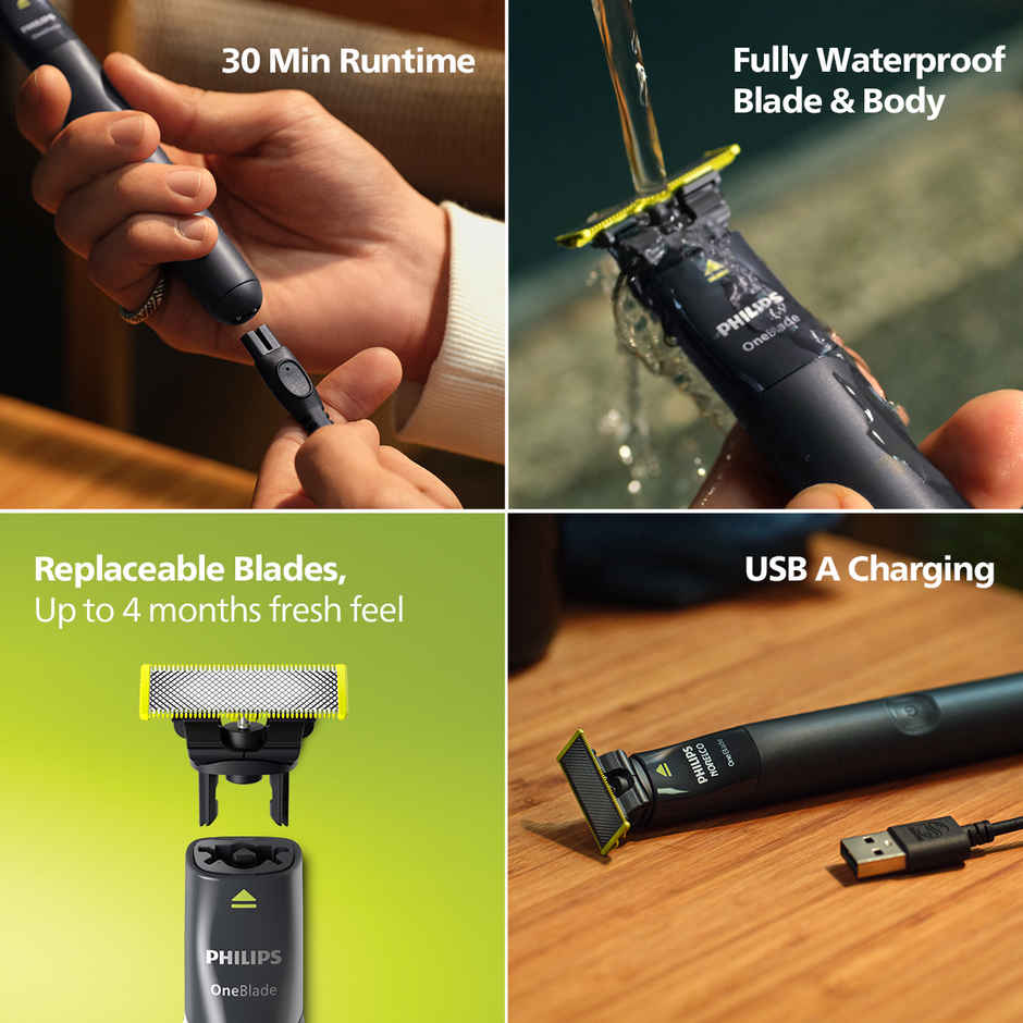Philips OneBlade Face & Body Trimmer & Styler|No Nicks & Cuts, Dual Protection Technology|QP1624/10