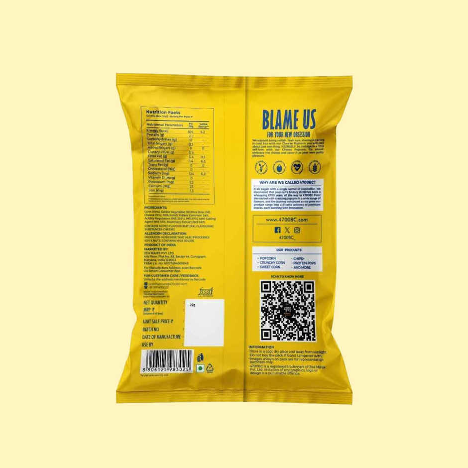 4700BC Cheese Popcorn | Jumbo Size,Zero Palm Oil