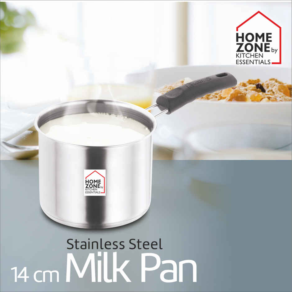 Home Zone-Stainless Steel Induction Bottom Milk Pan 14Cm