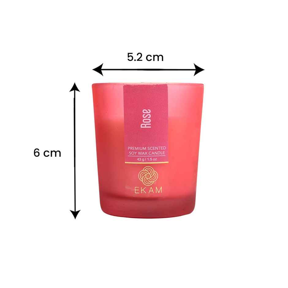 Ekam Scented Soy Votive Candle-4Pc Mahogany | Lavender | Rose | Vanilla | Home Decor