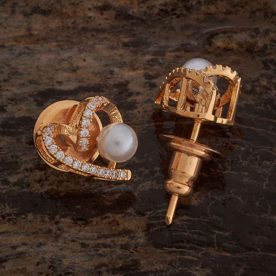 Kushal s Fashion Jewellery White Gold-Plated Party Zircon Earring | 435743