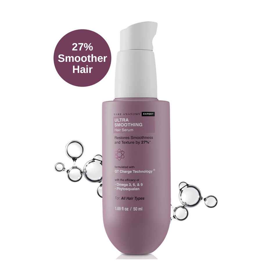 Bare Anatomy Ultra Smoothing Hair Serum Smoothens Hair For Dry & Frizzy Hair
