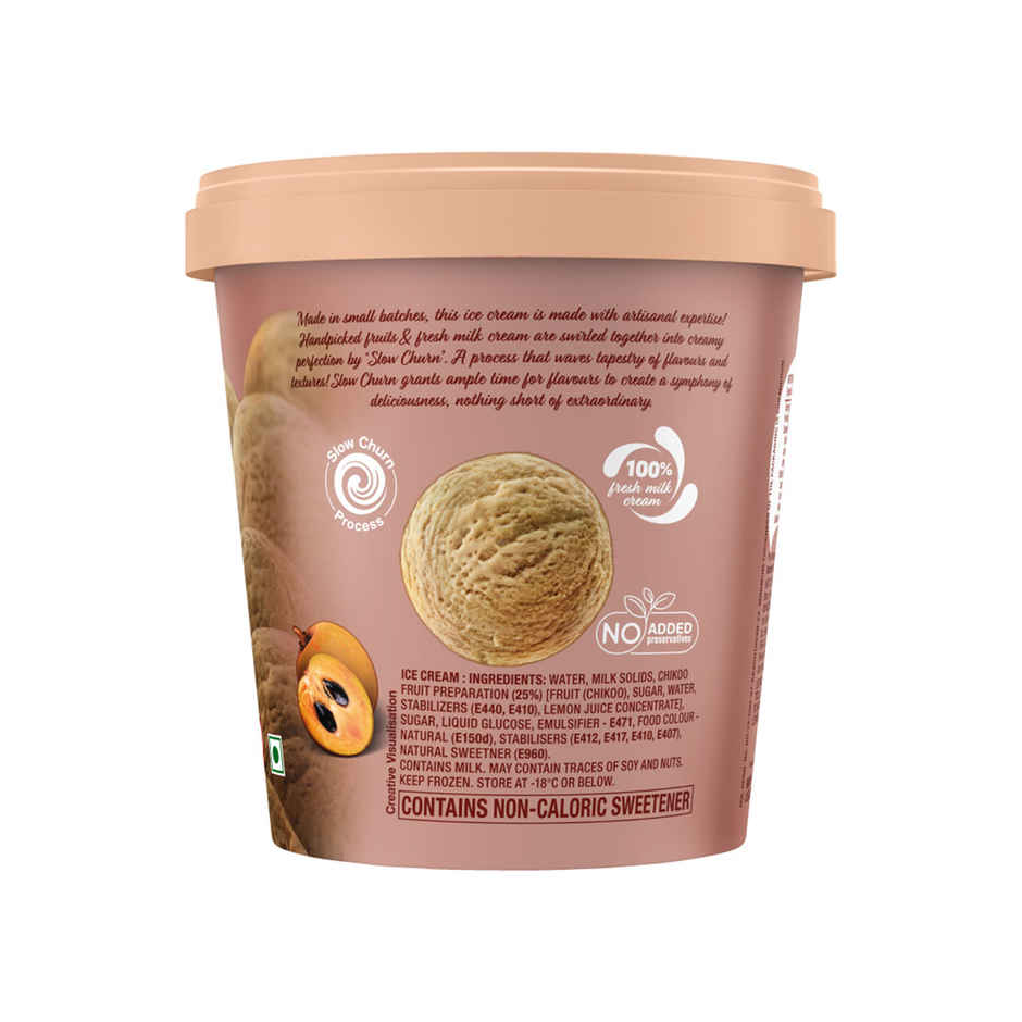 Slow Churn Chikoo Ice Cream Tub