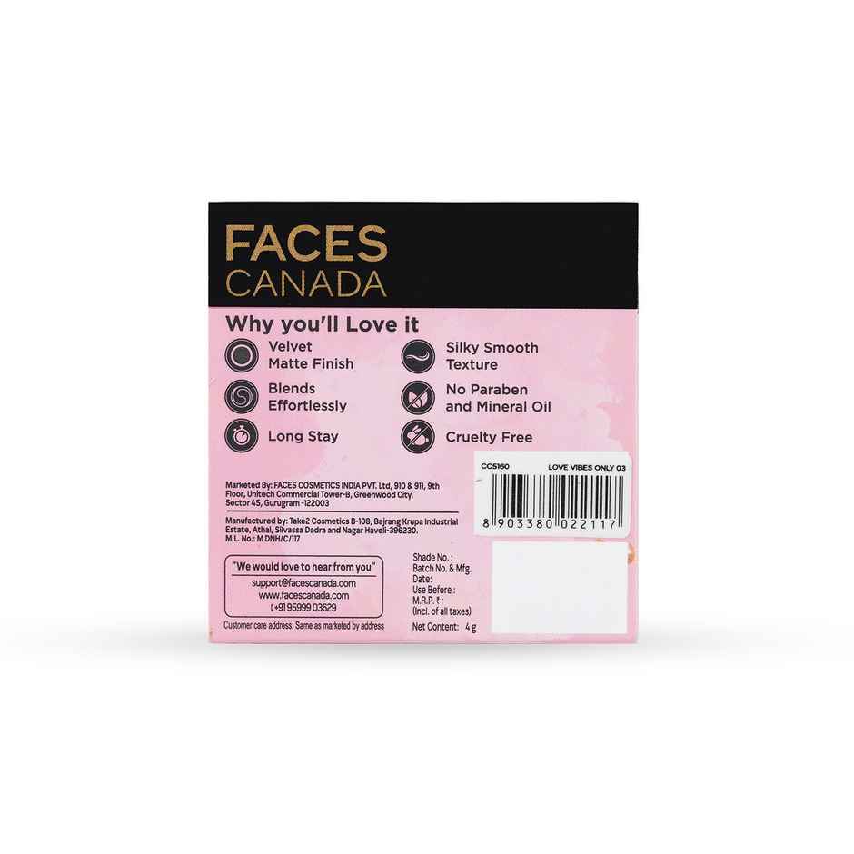 Faces Canada Blush - Love Vibes Only | Silky Smooth Texture