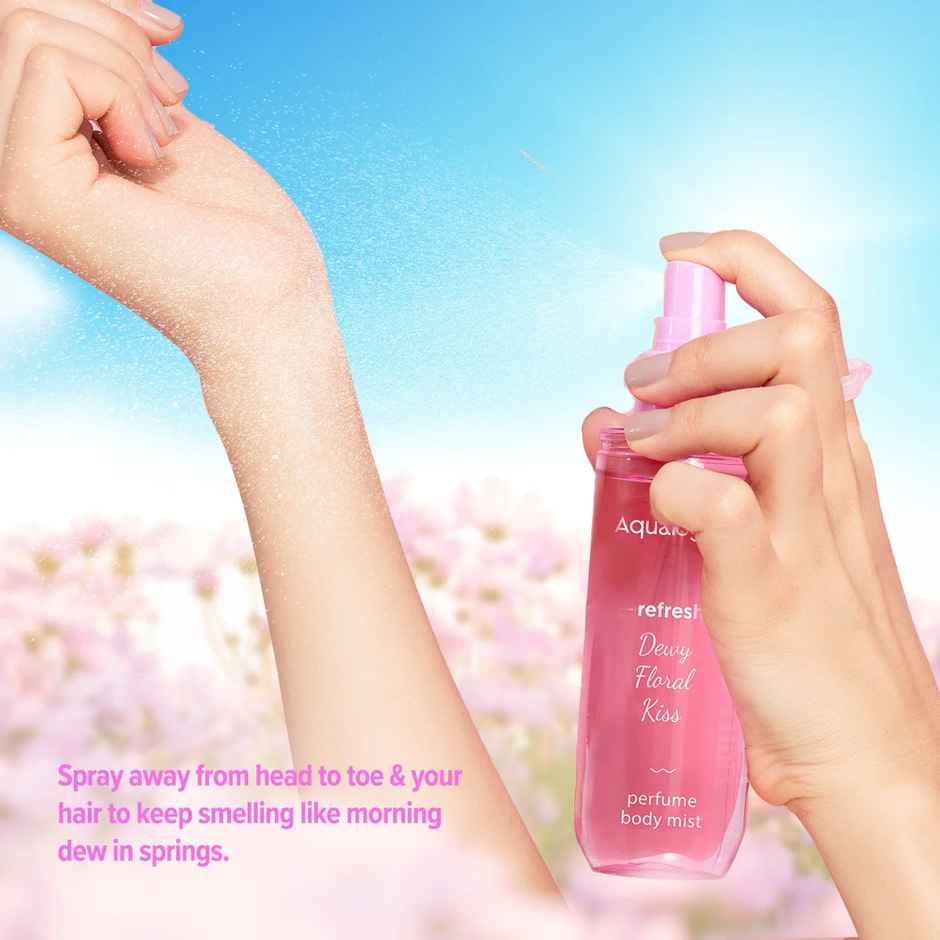 Aqualogica Refresh+ Dewy Floral Kiss Perfume Body Mist | Tested On GenZ