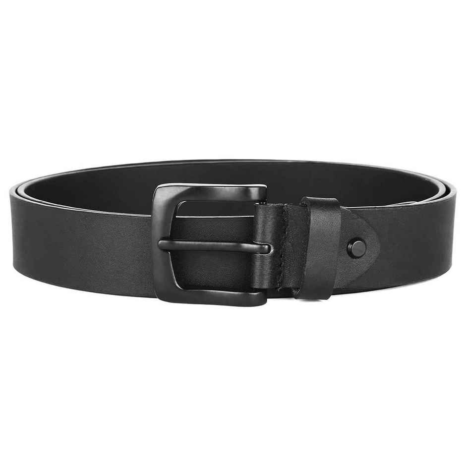Wildhorn Men's Solid Genuine Leather Leather Belt | Black - Free Size