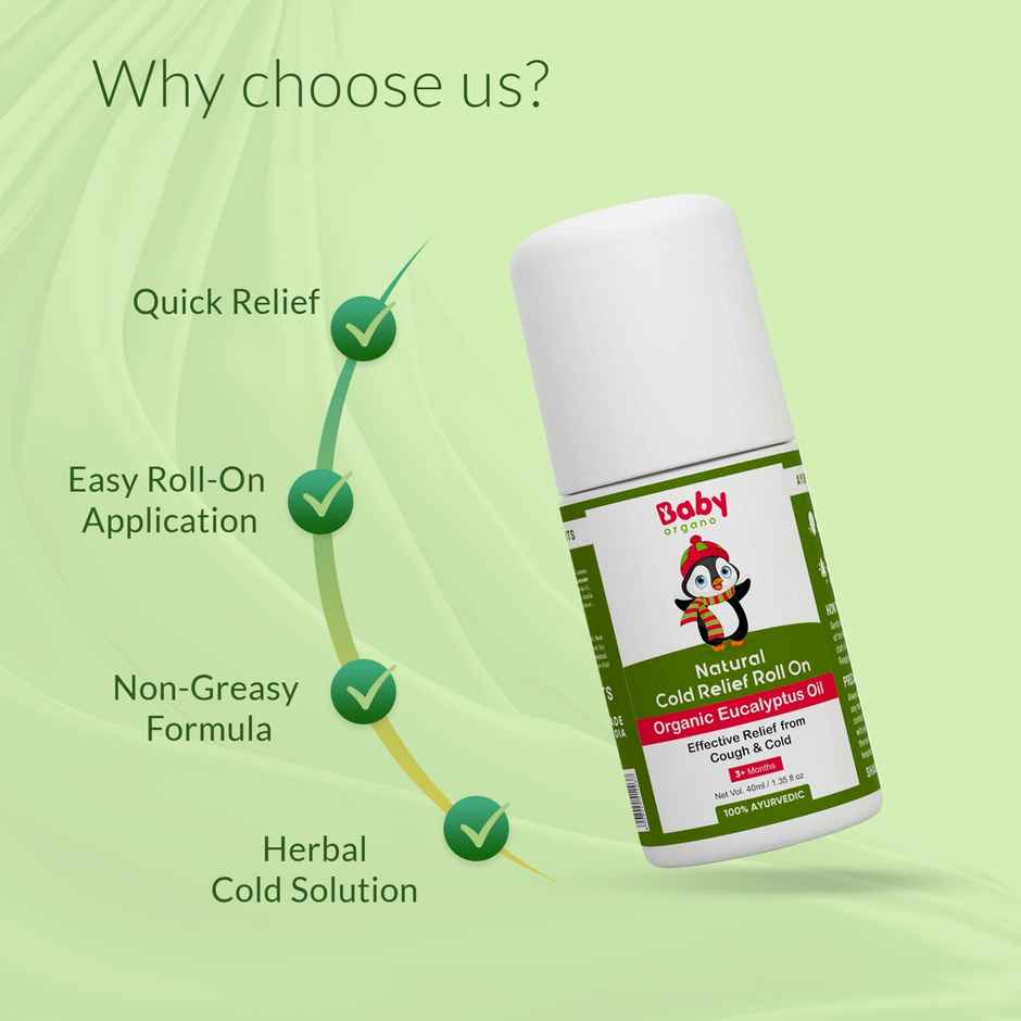 BabyOrgano Natural Cold Relief Roll | On for Toddlers and Kids