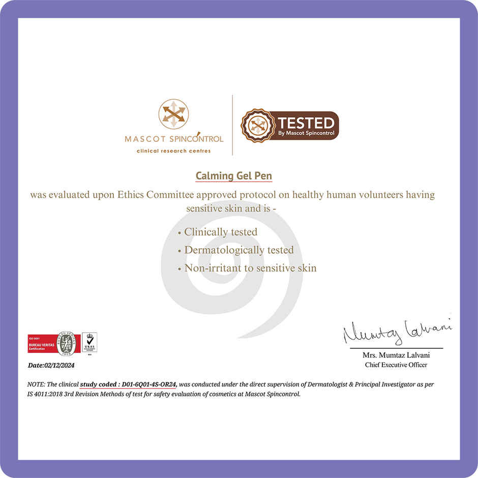 SEREKO Calming Gel Pen With Wild Indigo & Cica for Dark Circles, Puffiness & Acne Spots