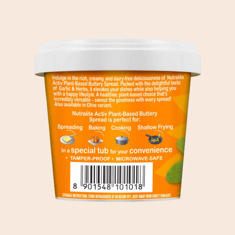 Nutralite Activ Plant Based Buttery Spread - Garlic & Herbs