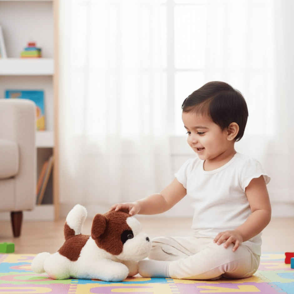 Toytales Cute Puppy Dog Soft Toy | Plushie Stuffed Animal Toys For Kids | Gift For Kids