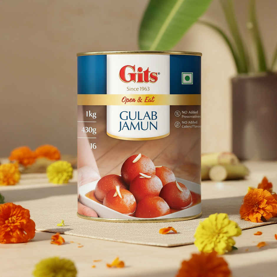Gits Gulab Jamun Open & Eat (Tin) (1kg) & Gits Soan Papdi (250g) Combo