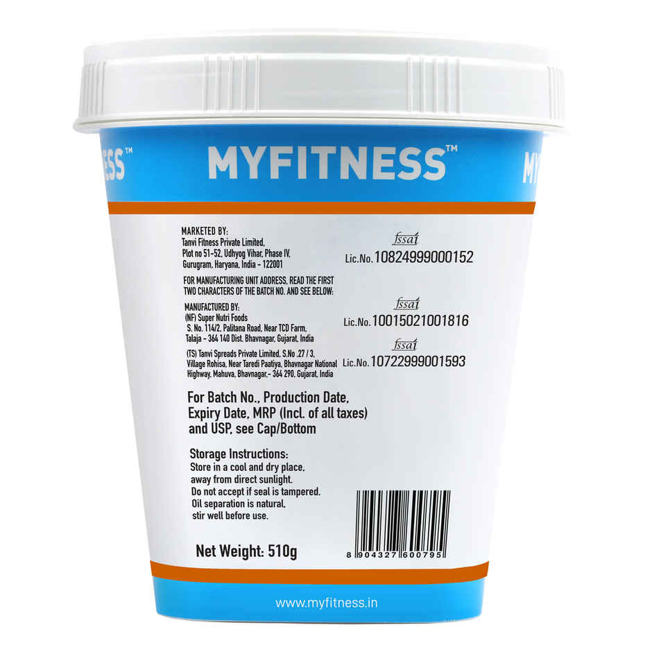 MyFitness Orange Peanut Butter Crunchy Spread