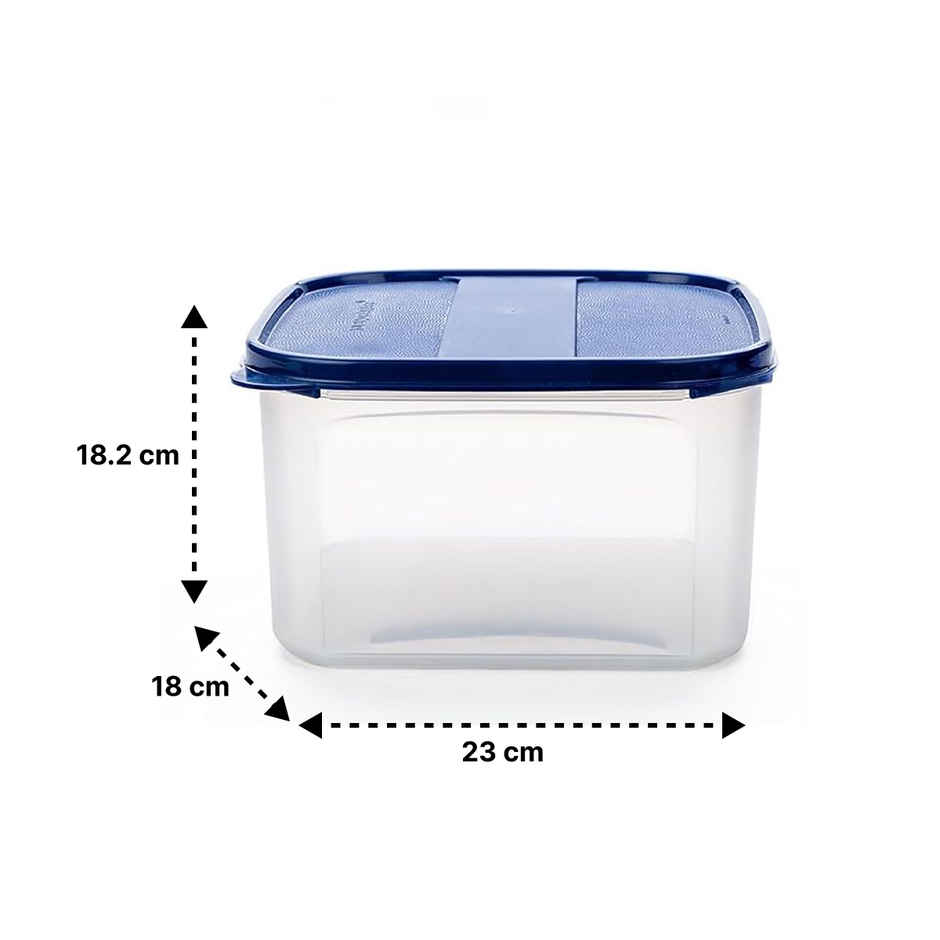 Signoraware Modular Square Container | 2.6 L | Set of 2 | Blue | Kitchen Storage Container