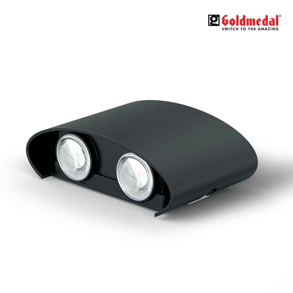 Gold Medal Parkos 01 4W Up-Down LED Outdoor Wall Light | IP54 Waterproof Exterior Wall Mount | Decorative Indoor/Outdoor Light for Garden, Balcony & Gate