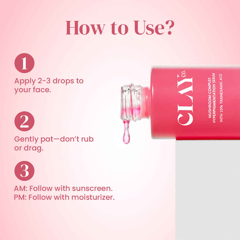 Clayco Hyperpigmentation Mushroom Complex Serum With 10% Tranexamic Acid and 10% Niacinamide